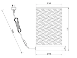 Kleine LED Tischleuchte mit Korbgeflecht Lampenschirm aus Bambus, Höhe 23cm