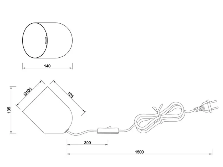 Kleine LED Tischleuchte oval aus Metall in Weiß, Höhe 13,5cm