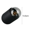 Kleine LED Tischleuchte oval aus Metall in Schwarz, Höhe 13,5cm