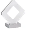 Kleine LED Tischleuchte PORI Silber Chrom, Höhe 20,5cm