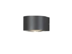 Kleine LED Up and Down Außenwandleuchte GELA in Anthrazit, Höhe 6,5cm