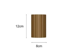 Kleine LED Wandleuchte mit Up and Down Lichteffekt, Metall Coffee, Höhe 12cm