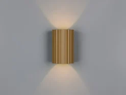 Kleine LED Wandleuchte mit Up and Down Lichteffekt, Metall Coffee, Höhe 12cm