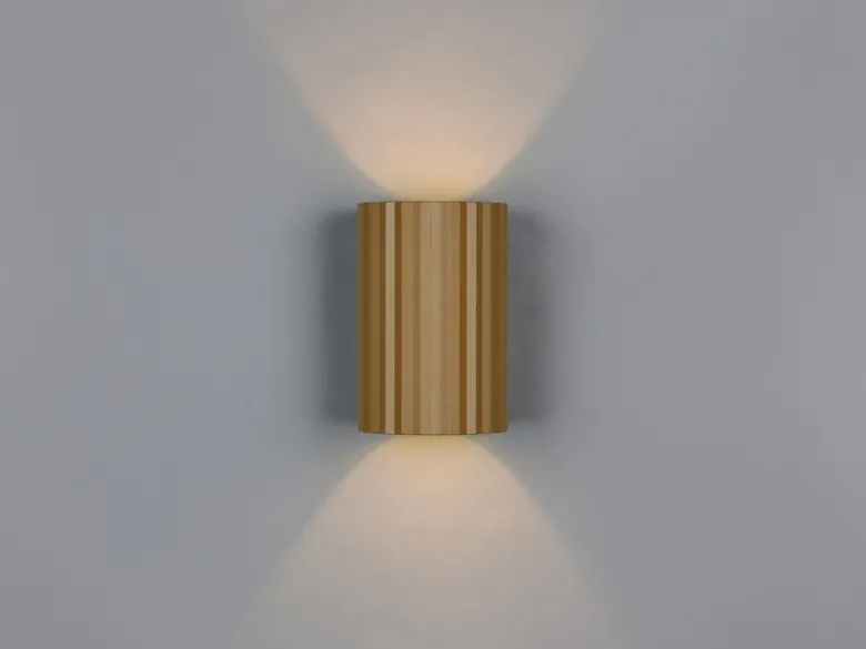 Kleine LED Wandleuchte mit Up and Down Lichteffekt, Metall Coffee, Höhe 12cm