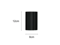 Kleine LED Wandleuchte mit Up and Down Lichteffekt, Metall Schwarz, Höhe 12cm