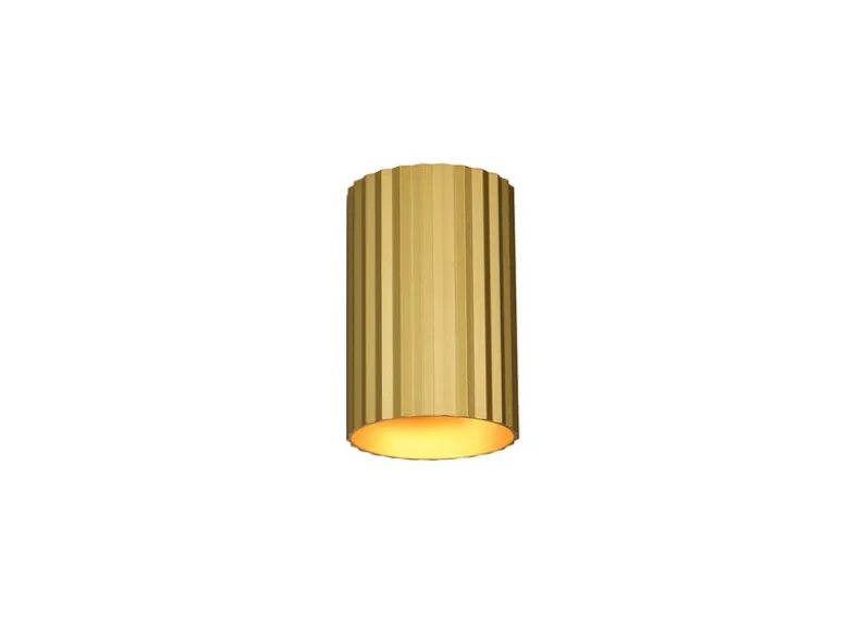 Kleine LED Wandleuchte mit Up and Down Lichteffekt, Metall Gold, Höhe 12cm