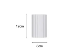 Kleine LED Wandleuchte mit Up and Down Lichteffekt, Metall Weiß, Höhe 12cm