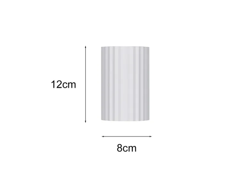 Kleine LED Wandleuchte mit Up and Down Lichteffekt, Metall Weiß, Höhe 12cm