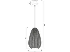 Kleine Orientalische LED Pendelleuchte aus Metallgeflecht in Altmessing, Ø 23cm