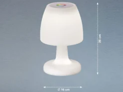 Kleine Outdoor Akku Tischlampe BARLETTA 26cm ohne Kabel - LED & RGB