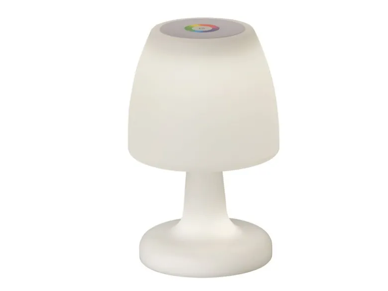 Kleine Outdoor Akku Tischlampe BARLETTA 26cm ohne Kabel - LED & RGB
