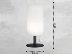 Kleine Outdoor Akku Tischlampe LARINO mit RGB Farbwechsel, Höhe 28cm