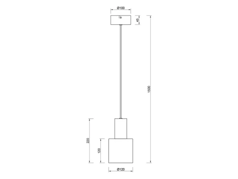 Kleine Pendelleuchte AGUDO mit Metall Lampenschirm Coffee, Ø 12cm