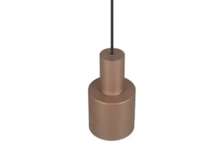 Kleine Pendelleuchte AGUDO mit Metall Lampenschirm Coffee, Ø 12cm