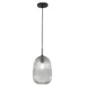 Kleine Pendelleuchte DUKE einflammig mit Glasschirm Rauchglas Ø 21cm