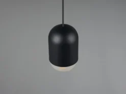 Kleine Pendelleuchte NARA einflammig aus Metall in Schwarz, Ø 10cm