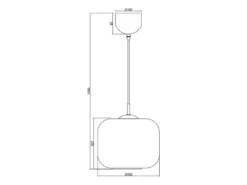 Kleine Pendelleuchte SIGNE einflammig mit Glas Lampenschirm Weiß Ø 25cm
