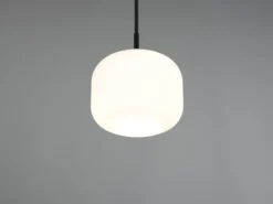 Kleine Pendelleuchte SIGNE einflammig mit Glas Lampenschirm Weiß Ø 15cm