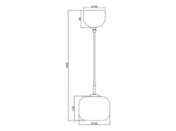 Kleine Pendelleuchte SIGNE einflammig mit Glas Lampenschirm Weiß Ø 15cm
