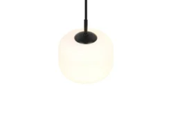 Kleine Pendelleuchte SIGNE einflammig mit Glas Lampenschirm Weiß Ø 15cm