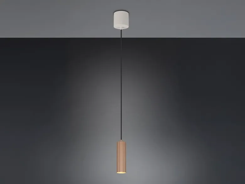 Kleine Pendelleuchte SOKA einflammig aus Metall Coffee Ø 5,5cm