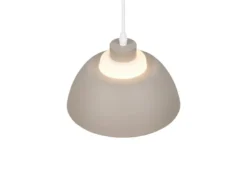 Kleine Pendelleuchte TILOS skandinavisch mit Metall- & Glasschirm Ø 23cm