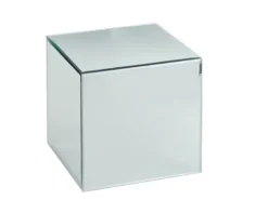 Kleiner Beistelltisch mit Spiegelglas im 2er Set, Höhe 45cm