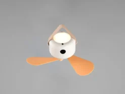 Kleiner Akku Deckenventilator mit Licht und Fernbedienung, USB aufladbar Ø 27cm