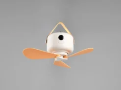Kleiner Akku Deckenventilator RENA mit Licht und Fernbedienung Ø 27cm
