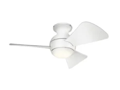Kleiner Deckenventilator SOLA Weiß, mit Licht - Feuchtraumgeeignet, Ø 86cm