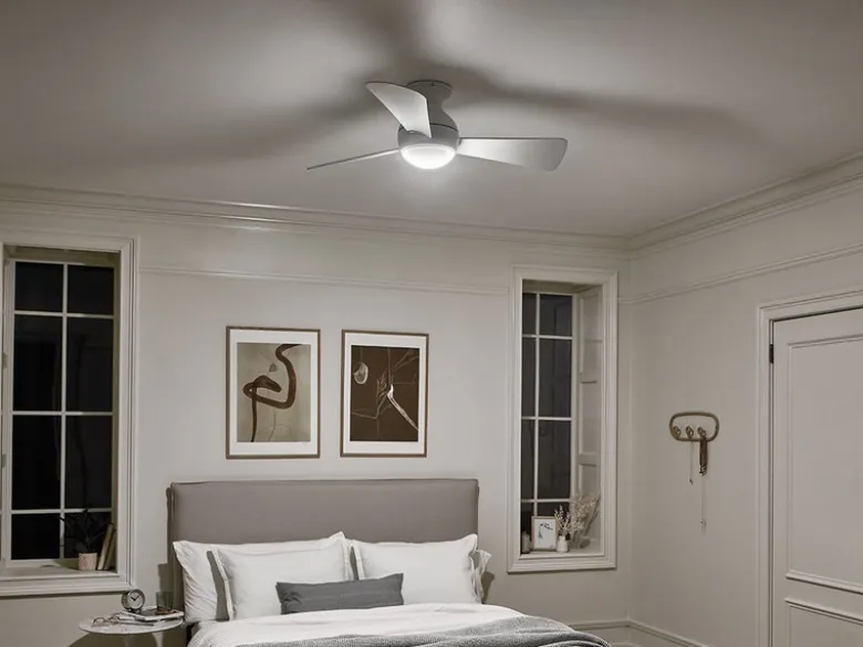 Kleiner Deckenventilator SOLA Weiß, mit Licht - Feuchtraumgeeignet, Ø 86cm