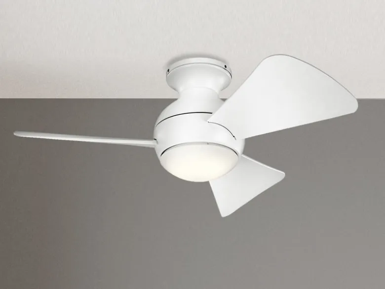 Kleiner Deckenventilator SOLA Weiß, mit Licht - Feuchtraumgeeignet, Ø 86cm