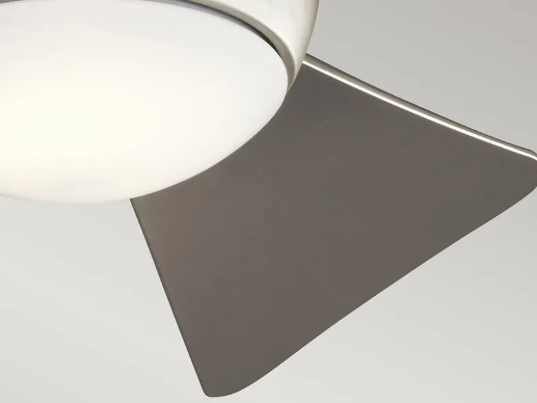 Kleiner Deckenventilator SOLA Silber, mit Licht - Feuchtraumgeeignet, Ø 86cm