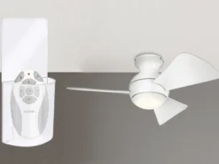 Kleiner Deckenventilator Weiß, mit Licht - Feuchtraumgeeignet, Ø 86cm