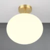 Kleine Retro Deckenleuchte FOMENTO Messing mit Glaskugel, Ø 30cm