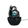 Kleiner LED Zimmerbrunnen LUMA mit Leuchtkugel & RGB Farbwechsel, Höhe 19cm