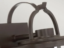 Kleine rustikale Außenwandleuchte LASALLE aus Aluminium, Höhe 30cm