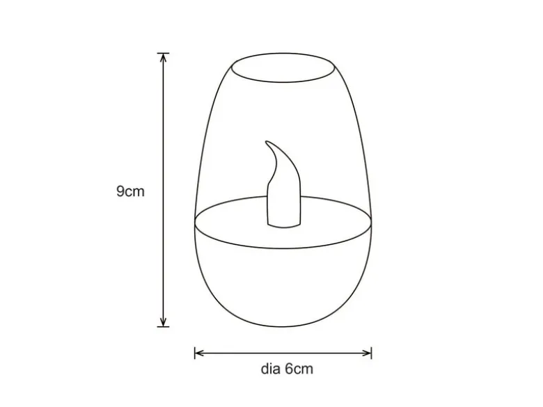 Kleines LED Deko Solar Windlicht mit Flammeneffekt, Höhe 9cm