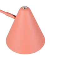 Kleine Stehlampe COSIMA mit Schwenkarm aus Metall Apricot, Höhe 126,5cm