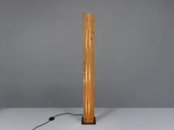 Kleine Stehlampe KARUNI mit Naturholz, Höhe 120cm
