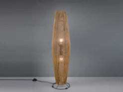 Kleine Stehleuchte MIKI mit Papier Lampenschirm im Boho Stil, Höhe 103cm