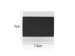 Kleine Up and Down LED Außenwandleuchte aus Aluminium in Schwarz, 7,5x7cm