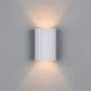 Kleine Wandleuchte IMARIA mit Up and Down Lichteffekt Metall Weiß, Höhe 12cm