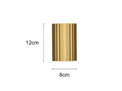 Kleine Wandleuchte IMARIA mit Up and Down Lichteffekt Metall Gold Höhe 12cm