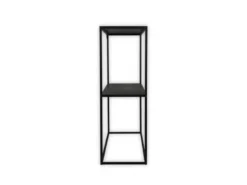 Konsolentisch - Beistelltisch 80x80cm & Batterie Tischleuchte aus Metall Schwarz