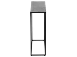 Konsolentisch ANNI aus Metall in Schwarz Silber, Breite 80cm