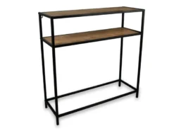 Konsolentisch AVELIN in Holzoptik und Schwarz, Breite 80cm