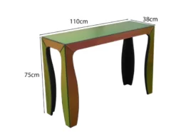 Konsolentisch VERRO mit Spiegelglas mehrfarbig, Breite 110cm