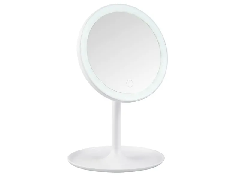 Kosmetikspiegel ELARA mit LED Beleuchtung in Weiß, Höhe 28,5cm
