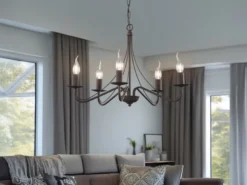 Kronleuchter COUNTRY Landhaus 5-flammig Metall in Rostoptik Ø 55cm